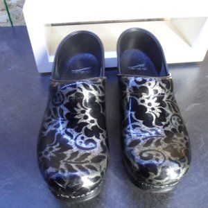 Dansko Black Marble Clogs - Size 39